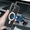 For Samsung Galaxy A54 5G Clear Case WANLONFENG LM1 Series Compatible with MagSafe with 2Pcs Screen Films (Big Lens Hole)
