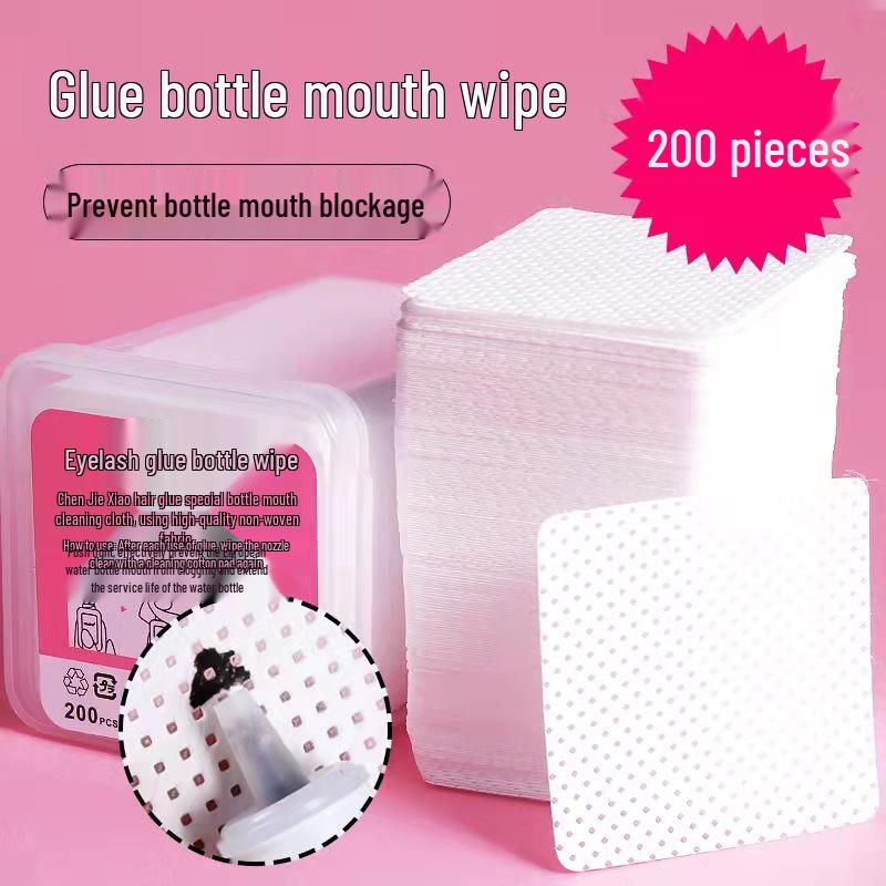 Lint-Free Nail & Glue Cleaning Cotton Pads - Polish Remover & Eyelash Glue Wipes