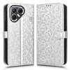 For TECNO Pova 7 5G Wallet Case Dot Pattern Imprint PU Leather Phone Cover with Wrist Strap