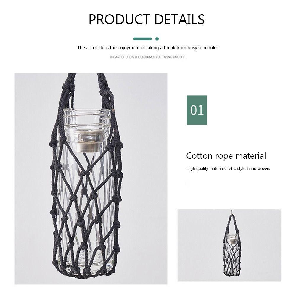 Weave Water Bottle Cover Manual Pouch Visible Bag Useful Cup Sleeve  For Sport Camping Accessories