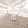 Cazador Custom Name Hearts Necklaces for Women Personalized Pendant Snake Chain Stainless Steel Jewelry Gift 2026