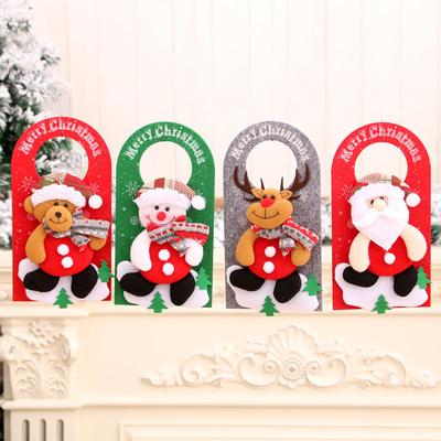 Christmas Decorations Non-woven Cartoon Christmas Door Hangings Hotel Shopping Mall Window Decoration