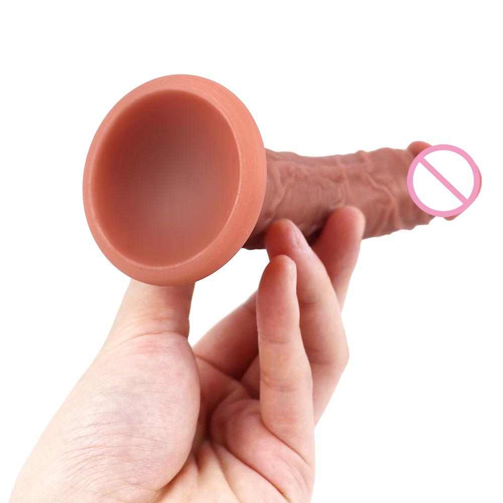 Realistic Small Dildo Dick 6 Inch Small Beginner Anal Dildos Sex Cock Silicone Soft Penis Adult Supplies Sex Toy For Women 18