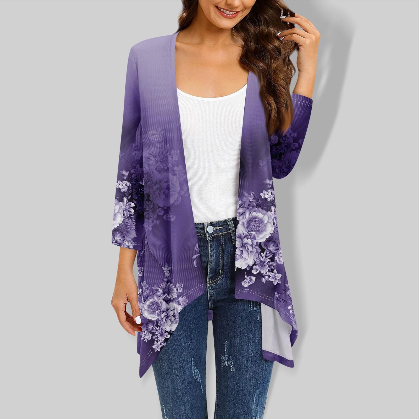 Женский кардиган с рукавом 3/4 и принтом — фото 10