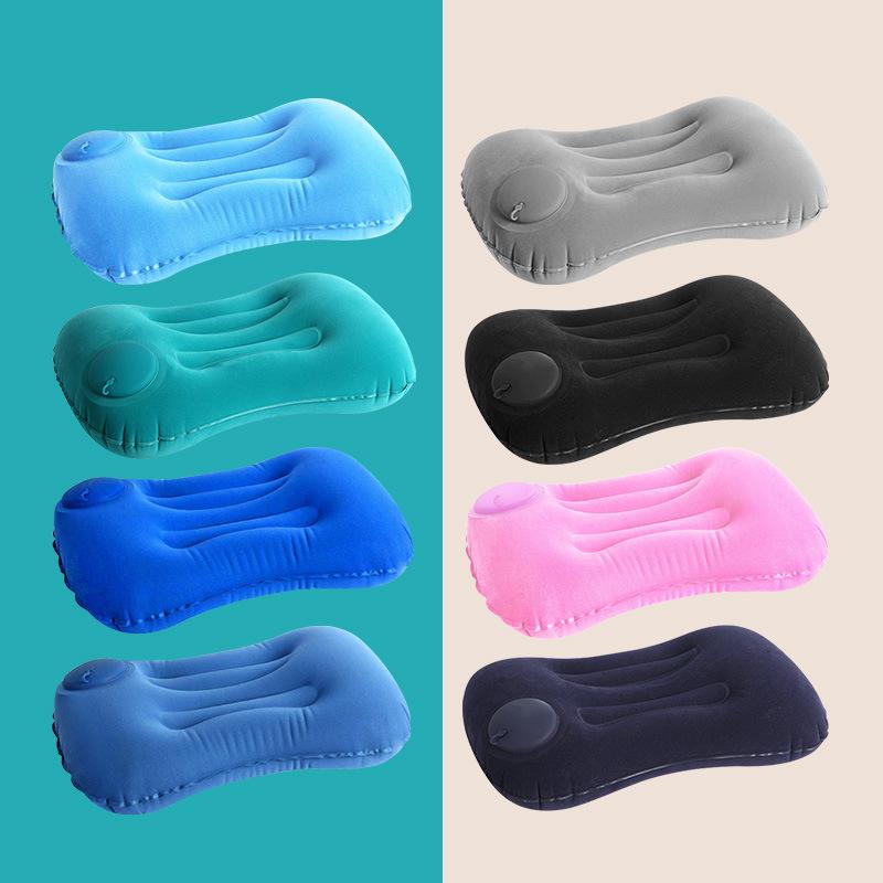 Press The Inflatable Pillow - Square Rest Pillow for Neck and Waist Protection - Travel Portable Square Pillow - Sleep Pillow - Vehicle Seat Cushion
