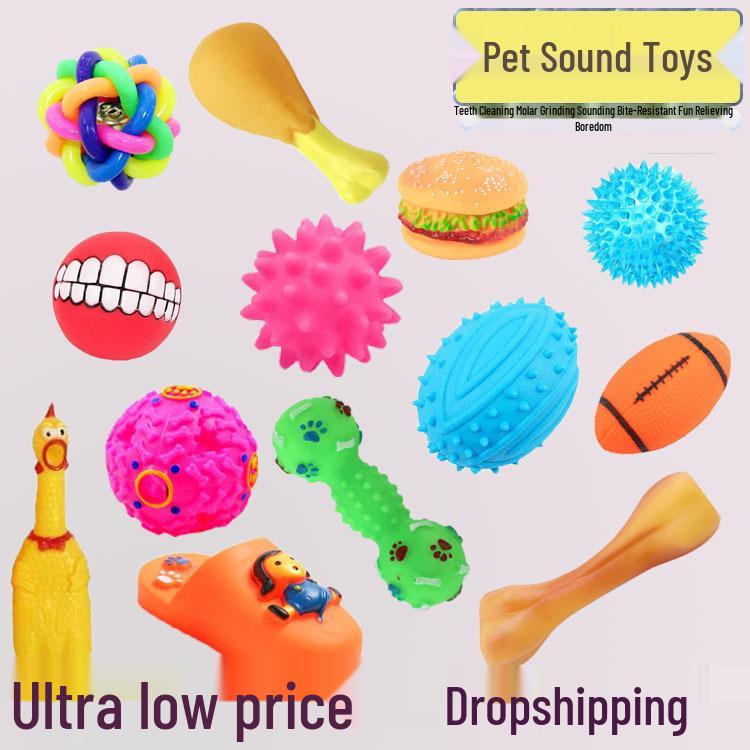 Ragbyová hračka pro psy z měkké gumy a vinylu - Odolná proti kousání