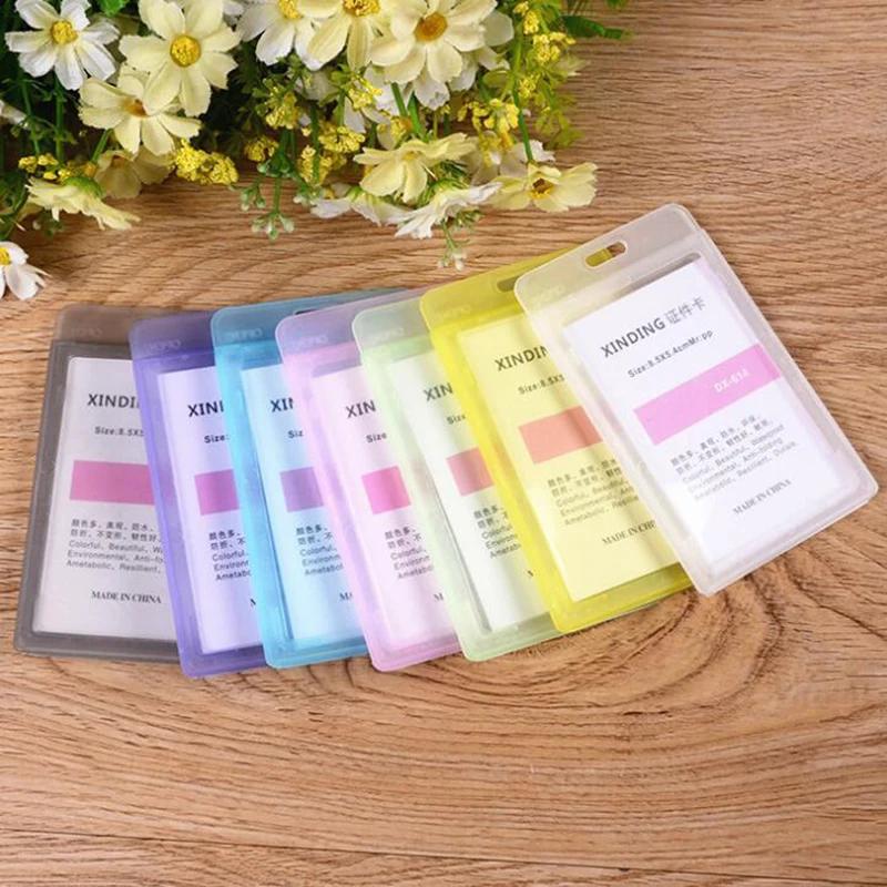 1pcs Waterproof Transparent Card Holder Plastic Card Id Badge Holders Case To Protect Credit Cards Card Protector Cardholder