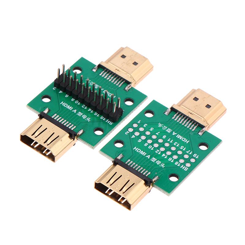 Hdmi A Type Male To Female Test Board Mini Connector With Board Pcb 2.54Mm Pitch Dp Hd A Female To Male Adapter Board