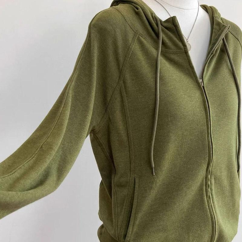 Coat for Women Cotton Autumn Winter Thickened Casual Oversize Hooded Zipper Sweatshirt Jacket