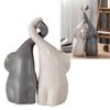 Loving Elephants Grey Cream Ceramic Elephant Figurines Ornament Cute Couple Crafts Wine Cabinet Decorations Valentine's Day Gift