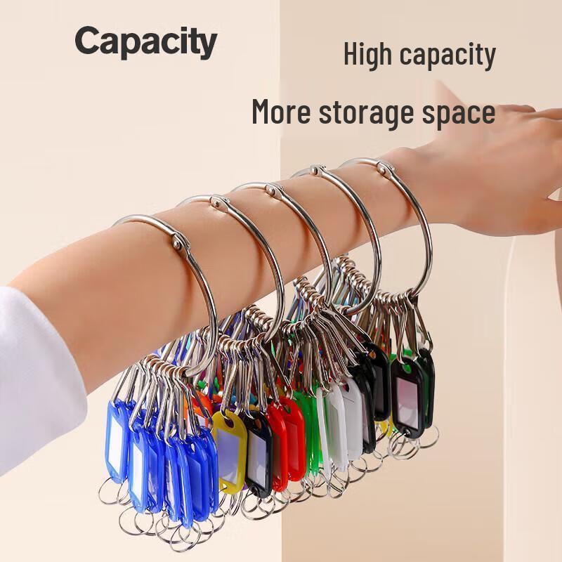 JINGRUIXIANG Metal Key Tags with Rings, 10 Pack
