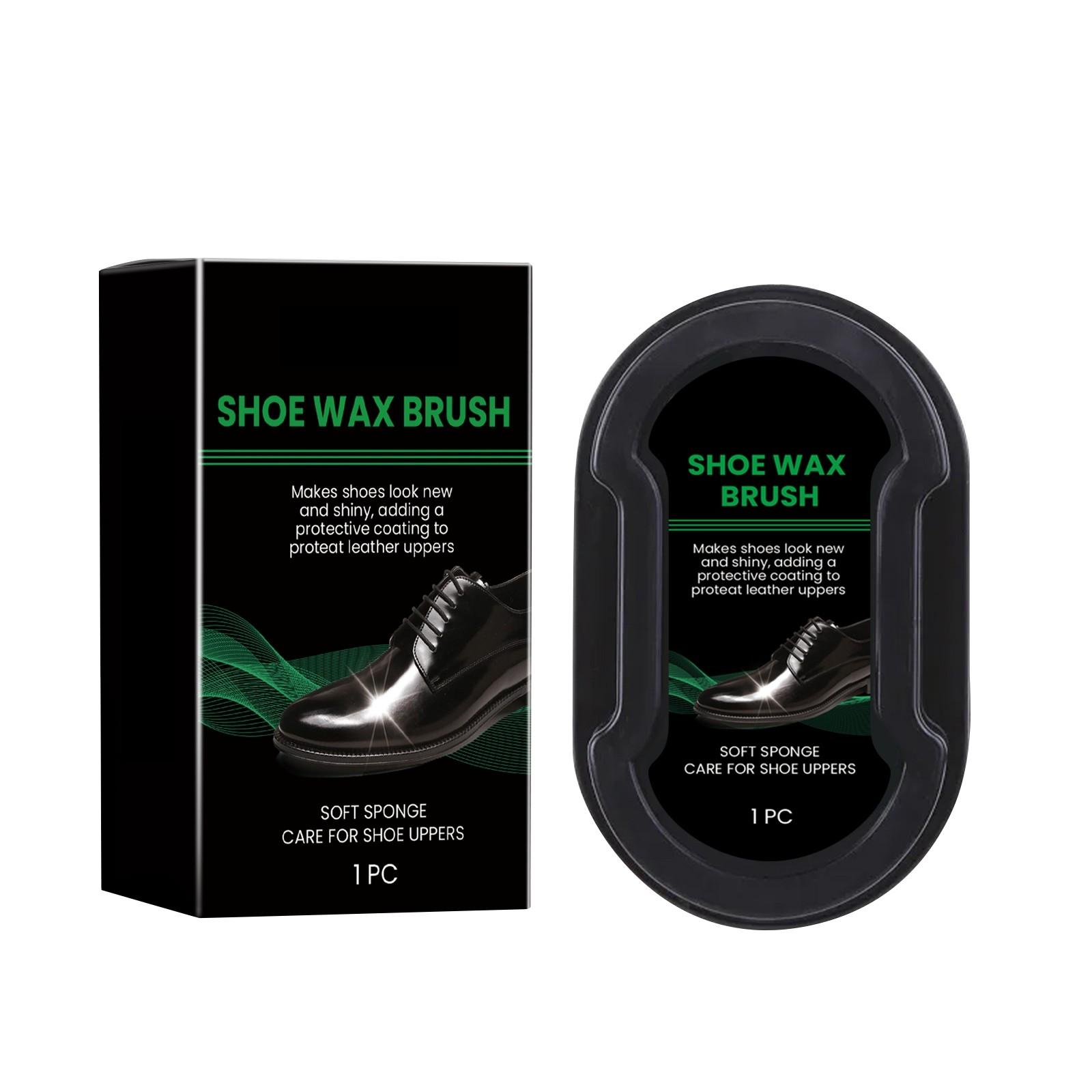 

Щетка для воска для обуви, лак для обуви для кожи, щетка для обуви, портативная губка для очистки кожи, эффективно загрязняет загрязнения, не повреждая верх обуви чёрный