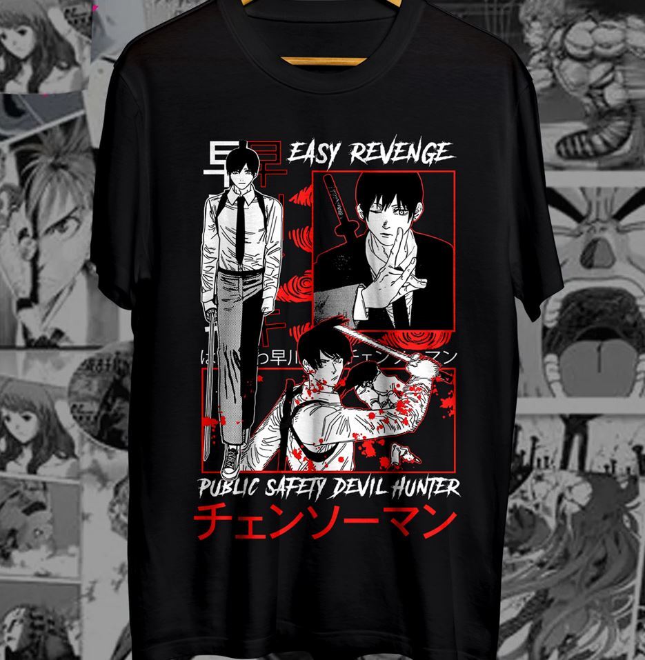 Chainsaw Man Aki Hayakawa New T-shirt Power,makima,a  Nime,denji Graphic Tee