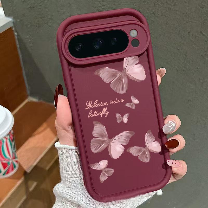 Pouzdro Dreamy Butterfly pro Pixel 8/8A, měkký kryt odolný proti pádu pro Pixel 9Pro, 7stupňová ochrana