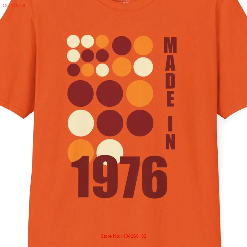 Made In 1976 Retro Vibe Softstyle T Shirt 60s Inspired Top Birthday Gift Vintage Casual Stylish Versatile Breathable