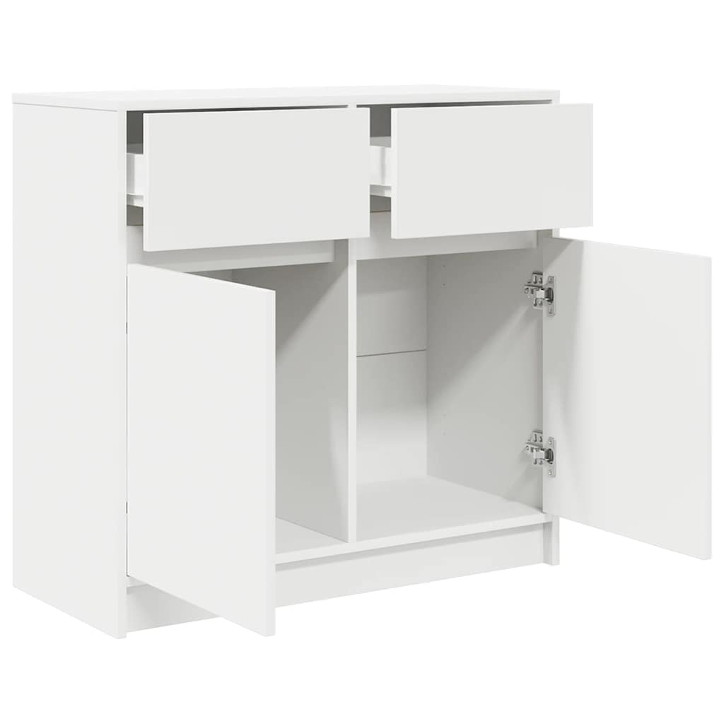 Sideboard with Drawer White 80 x 34 x 76 cm Particleboard
