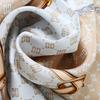 Daks Beige Dd Pattern Square Silk Scarf Dcsc3e241