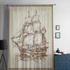 Sailing Ship Tulle Sheer Window Curtains For Living Room The Bedroom Modern Chiffon Voile Organza Curtains Decor Drapes