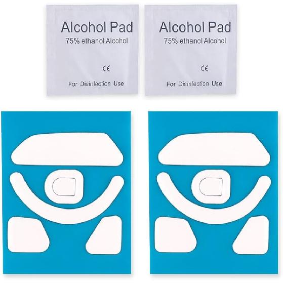 2 Sets Black Rounded Curved Edges Mouse Feet Pads Skates Compatible for Razer Basilisk V3 Pro Wireless Gaming Mouse