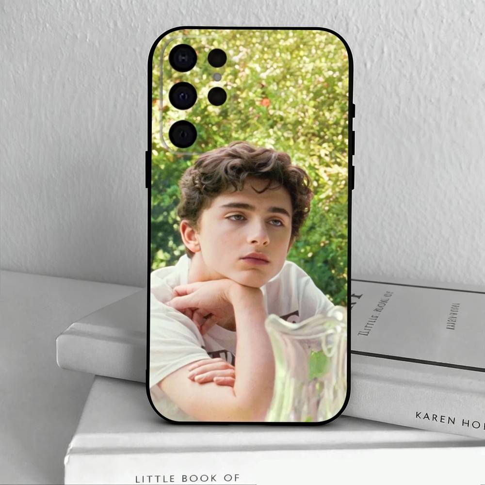 Young Hero T-Timothee C-Chalamet Phone Case For Samsung S25,24,23,22,30,21,10,9,Ultra,Plus,Lite,FE,4,5 G Soft Black Case