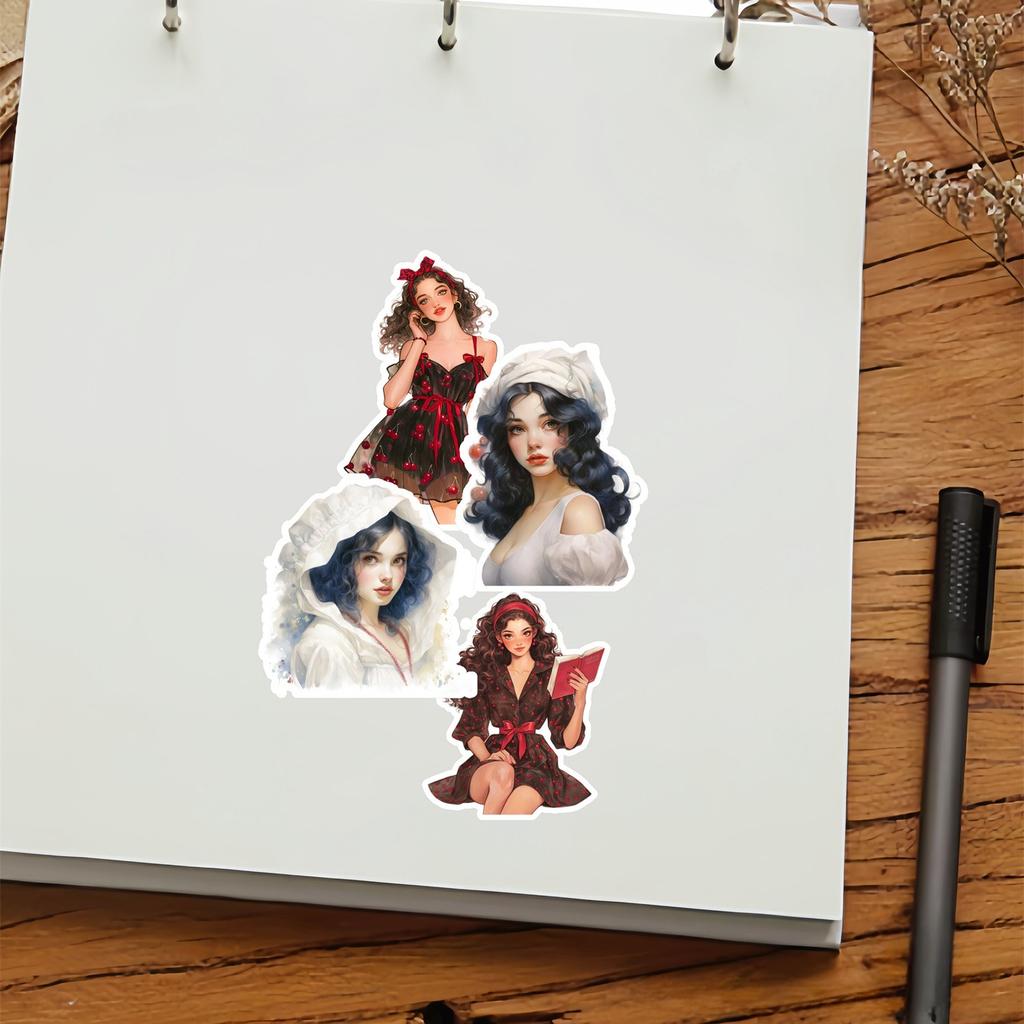 1 set Cute Watercolor vintage Victorian style girl Stickers Handbook Sticker For Notebook Planner DIY Craft Photo /Scrapbooking