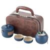 Travel Kung Fu Tea Set Portable Tea Set Kuaike Cup Small Set Beam Pot Business Gift Box Print