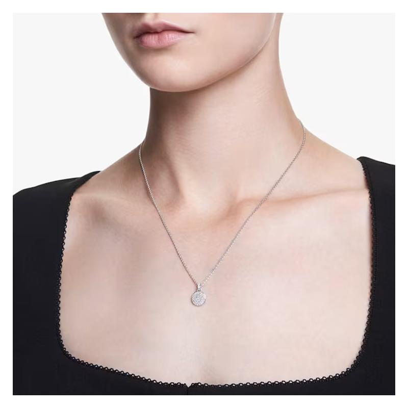 Swarovski Sublima Pendant Necklace with Meteorite Pattern Women's Silver 5683446