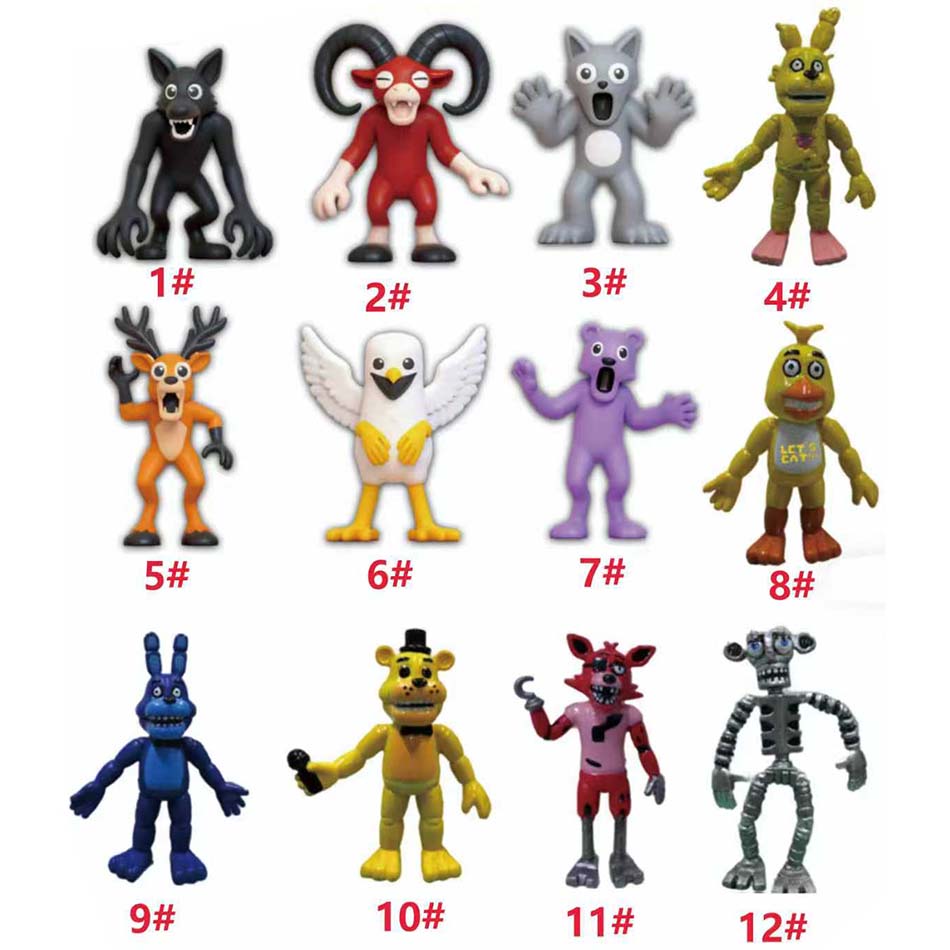 99 Nights in The Forest Figures Figures Figurine Owl Goat Wolf Deer 99 Nights in The Forest Figurine Plastic Toy Gift