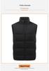 Unisex Fleece-Lined Stand-Collar Sports Vest for Autumn/Winter