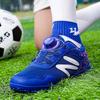 Kid's Football Shoes Are Lightweight Easy To Put On And Take Off with Rotating Buttons Rubber Soft Sole Breathable Mesh. They Are Also Training Shoes
