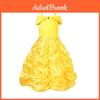 Rochie de Prințesă Belle din Frumoasa și Bestia pentru Fete cu Model de Desene Animate și Material Moale din Bumbac pentru Sărbători