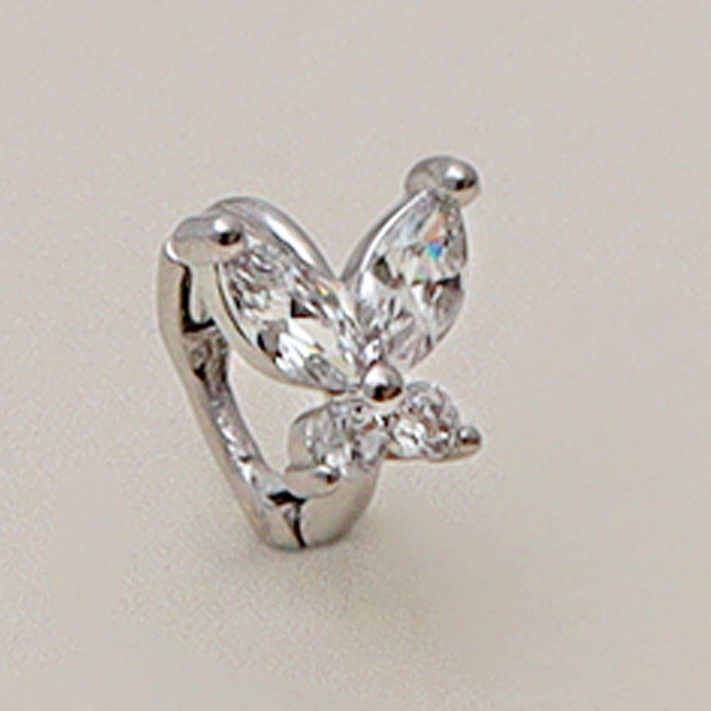 (1+1) Fashion Butterfly Ring Piercing One Side Sale