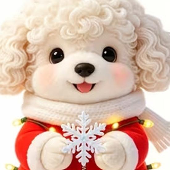 Festive Home Hanging Decor Christmas Dog Wooden Ornament, 2D Cartoon Puppy Ornaments with String, Holiday Tree Party Decoration Animal