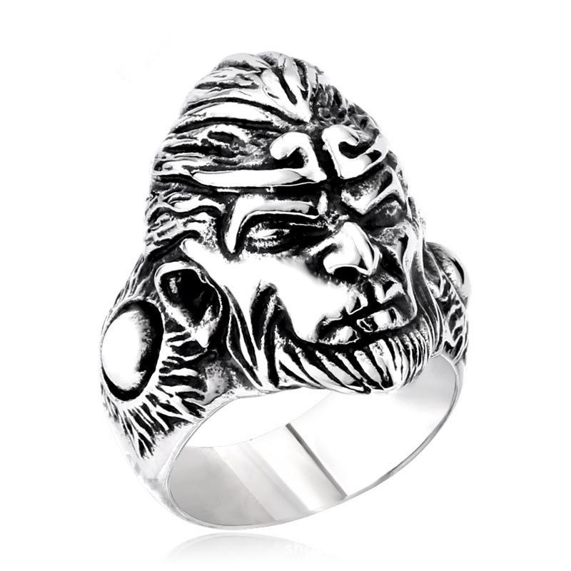 Fashionable Ethnic Style Monkey Year Animal Year Jewelry Monkey King Men's Ring