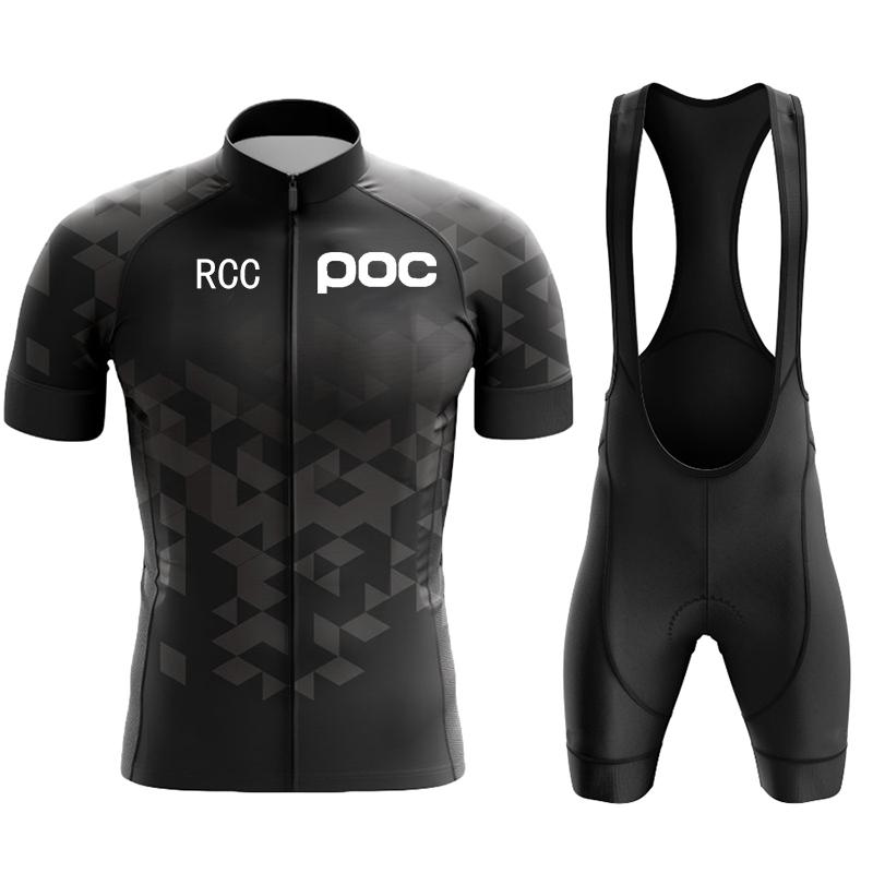 Rcc Poc Men's Cycling Jersey Set Summer Cycling Clothing Mtb Bike Clothing Uniform Maillot Ropa Ciclismo Cycling Suit 2024