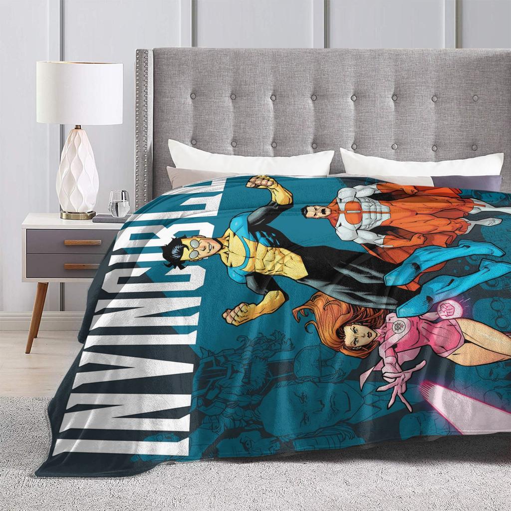 Invincible Omniman Amazing Hero Anime Blankets Quality Warm Soft Throw Blanket Winter Couch Chair Sofa Bed Novelty Bedspread