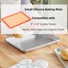 AMYONE Quarter Sheet Silicone Baking Mat, 2 Pcs Non-Stick Silicone Baking Mats Cookie Sheet for 9x13 Baking Pan, Reble Baking Sheet Liners Compatible