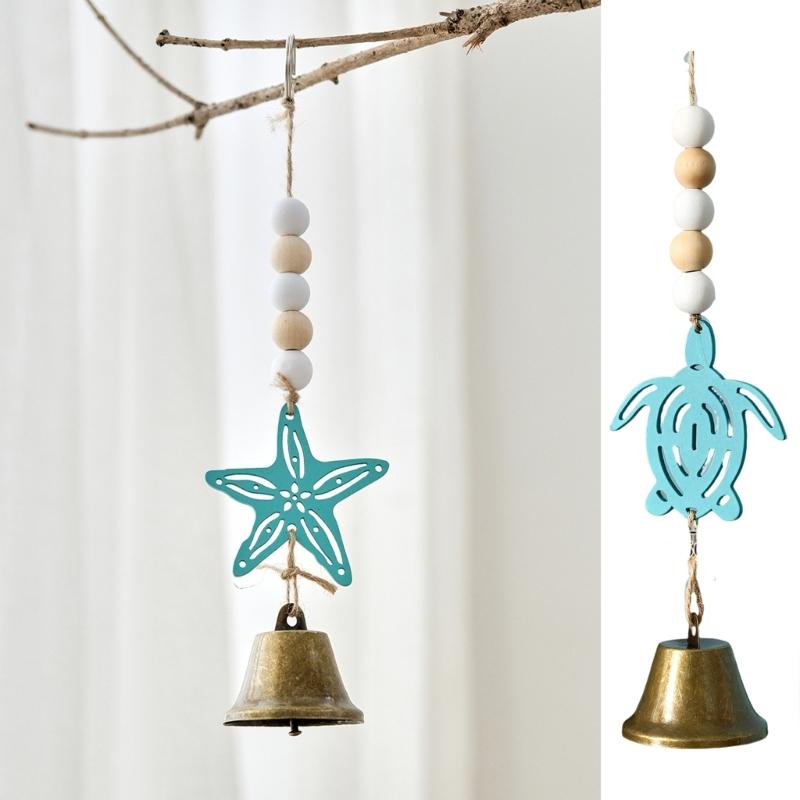 Turtles/Seahorses/Starfishs Wind Chimes Garden Decors Hanging Ornament Windchime for Mediterraneans Themed Home Decors