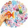 50 Pcs Mermaid Stickers Pack | Vinyl Aesthetics Stickers for Scrapbook, Journaling, Laptop, Bumper, Skateboard, Water Bottles, Computer, Phone