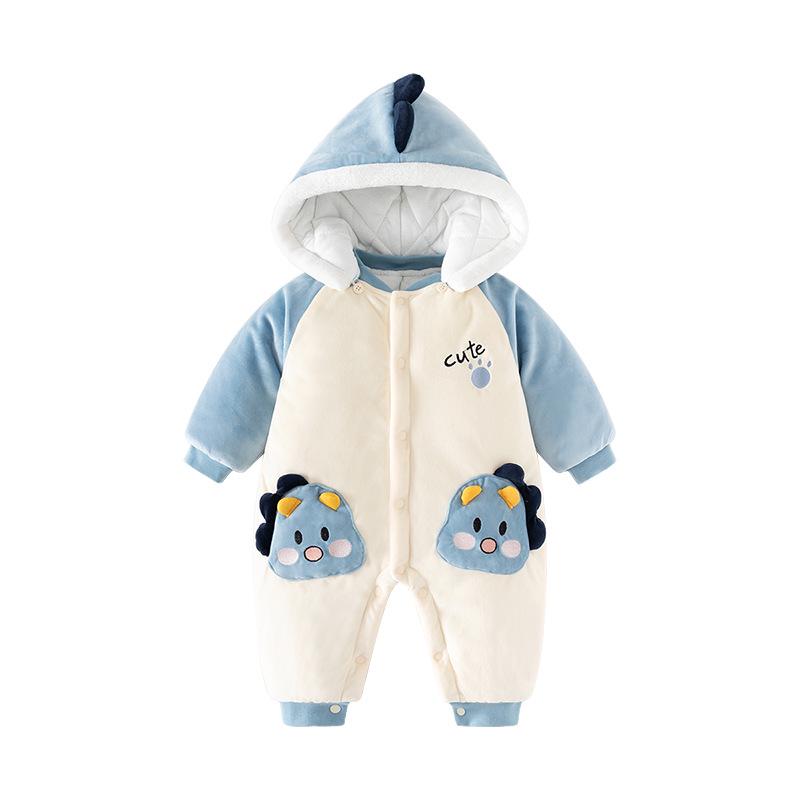 

Jingqi Infant Winter Quilted Jumpsuit - Thick Warm Cotton-Padded Coat for Babies 90cm (1-2 years, 9.5-13kg)