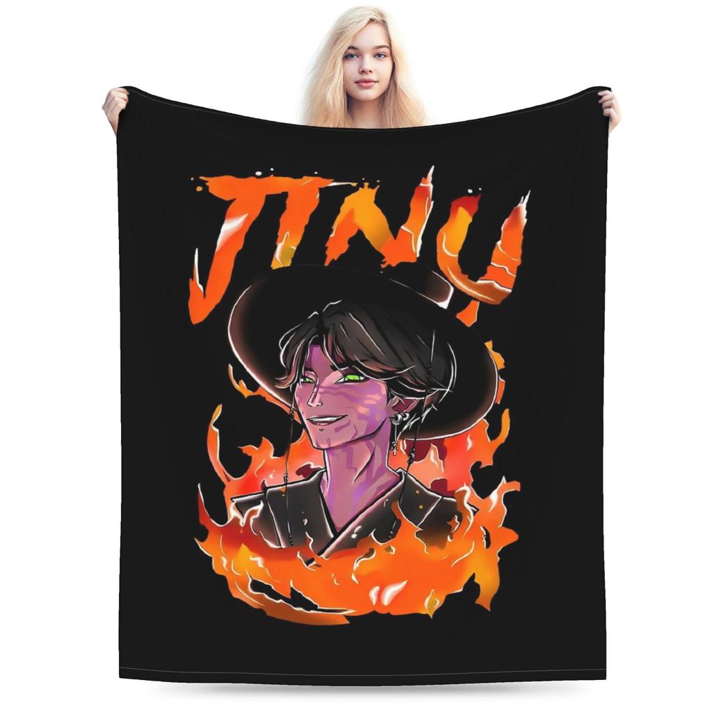 BABY Saja Boys Kpop Demon Hunters Game Plush Blankets Boy Girl Flannel Bedding Throws For Living Room Warm Soft Custom Bedspread