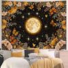 Golden Ginko Tapestry Nature Style Tapestry for Bedroom Celestial Starry Sky Tapestries Wall Hanging Aesthetic Room Decor Full