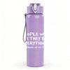 1PC Blank Faint Watermark Text Print 750ml Color Plastic Sports Water Bottle Leakproof Flip Straw Lid Suitable for Sports Office Home Use