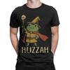 Huzzah Frog Wizard Men's T Shirt  Leisure Tee Shirt Short Sleeve Crew Neck T-Shirts Cotton 6XL Clothing