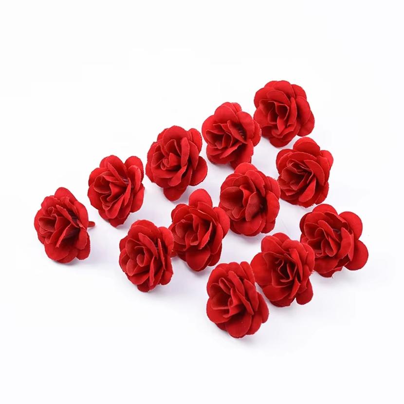 10/30PCS Wholesale Artificial Flowers Teddy Bear Roses Christmas Decoration Home Room Wedding Wreath Decorative Bridal Clearance