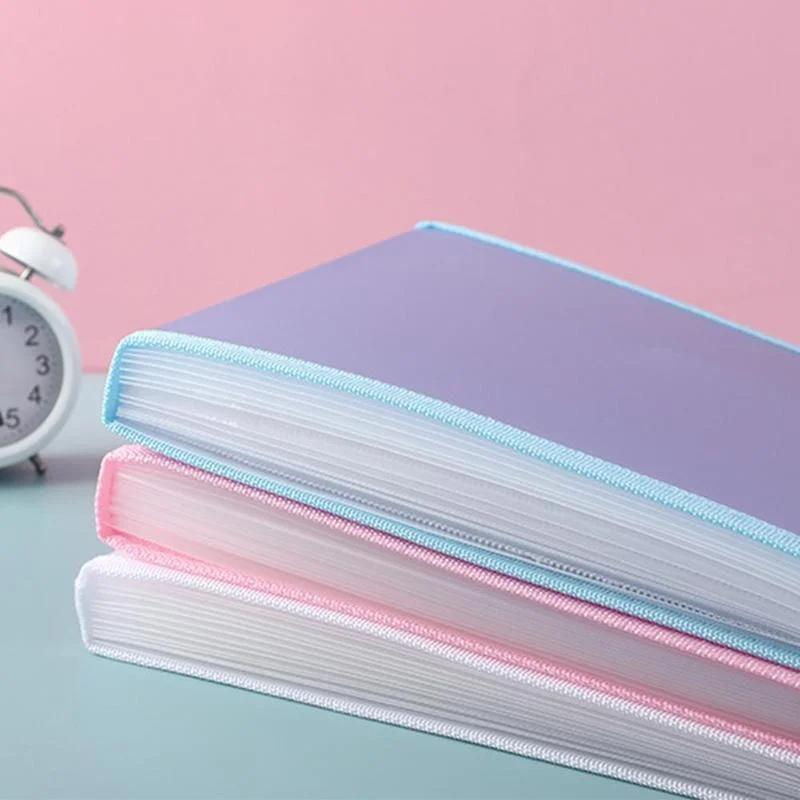 13 Grids Portable A4 File Folder Document Bag Large Capacity Transparent PP Vertical Organ Box Office Paper Storage Organizer