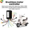 36V 48V 20A Sinusový bezkartáčový regulátor motoru 350W-500W Kompatibilní s SM konektory LCD displej Elektrické kolo