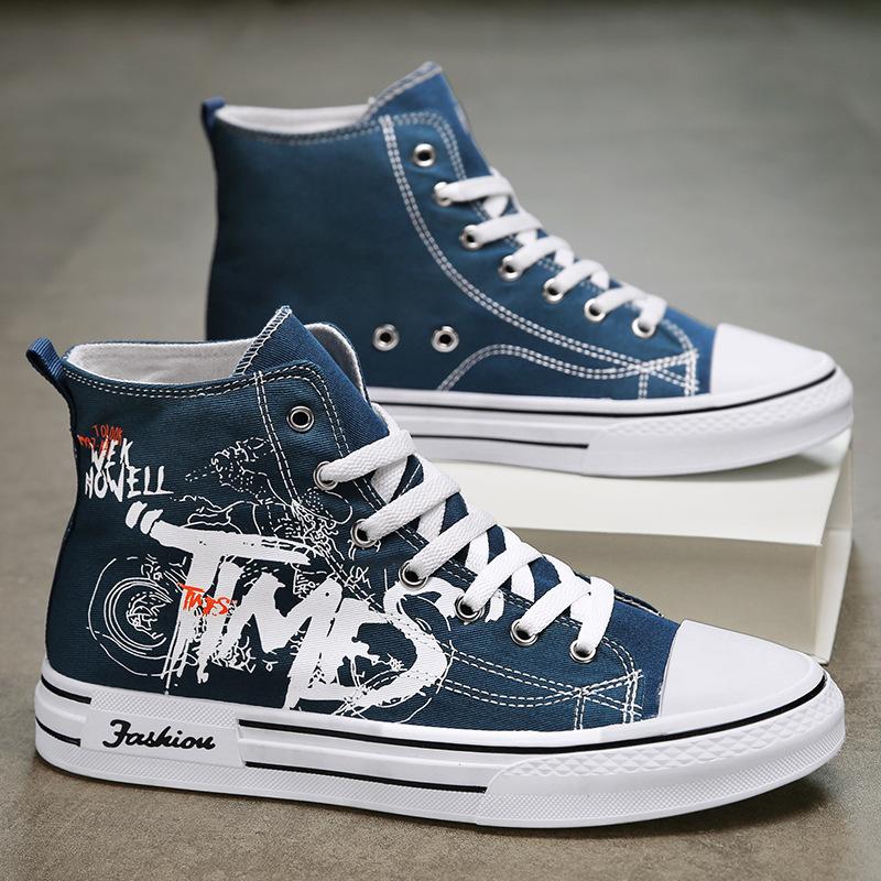 Fashion Men Casual Shoes High Top Canvas Shoes for Men Lace Up New Fashion Platform Tenis Men's Sneakers Male Vulcanize Shoes