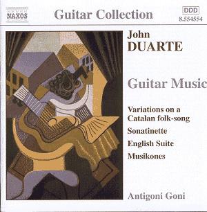 

CD JOHN W DUARTE - Guitar Music 8554554 Naxos 2001 Europe Classical Used