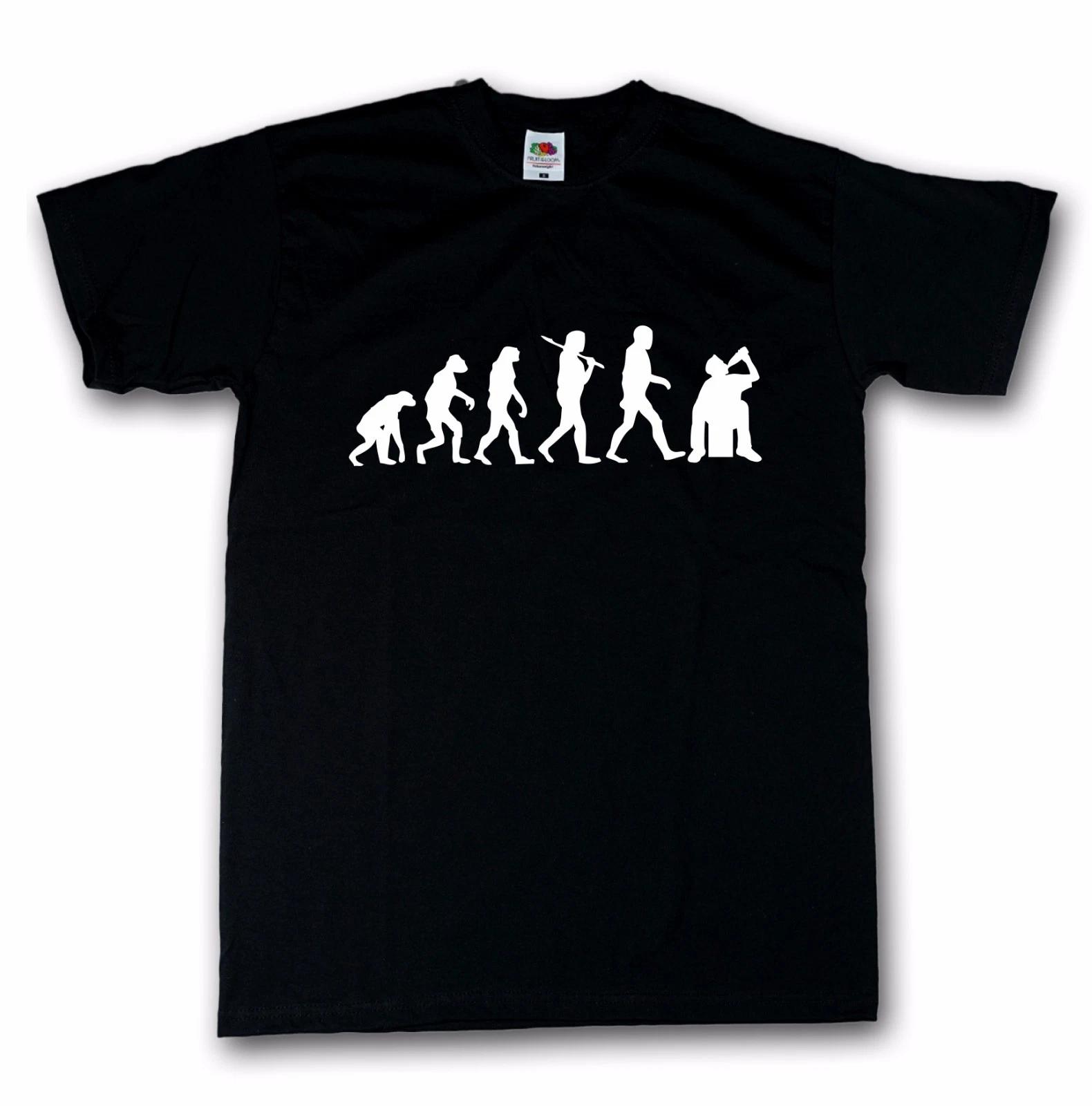 Evolution beer beer drinker fun shirt cult T-shirt black 100% cotton S-5XL L